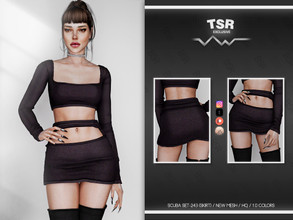 Sims 4 — SCUBA SET-243 (SKIRT) BD745 by busra-tr — 10 colors Adult-Elder-Teen-Young Adult For Female Custom thumbnail