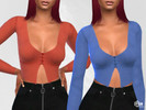 Sims 4 — Front Button Cardigans by saliwa — Front Button Cardigans 4 swatches