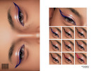 Sims 4 —  Eyeliner | N114 by cosimetic — - Female - 10 Swatches. - 10 Custom thumbnail. - You can find it in the makeup