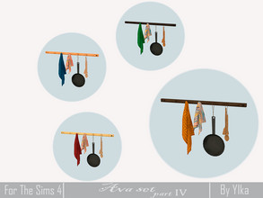 Sims 4 — [SJB] Ava set part IV Kitchen - wall decor (towels) by Ylka by Ylka — Has 4 colors. You can see all the colors