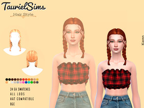 Sims 4 — Karen-Hair style by taurielsims — All lods Hat compatible 24 ea swatches BGC