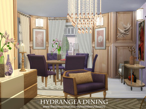 Sims 4 — Hydrangea Dining by dasie22 — Hydrangea Dining is an elegant, contemporary room. Please, use code
