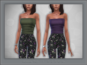 Sims 4 — Donna Top. by Pipco — A simple tube top in 15 colors. Base Game Compatible New Mesh All Lods HQ Compatible