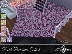 Sims 4 — Pistil Porcelain Tile 2 by JCTekkSims — Created by JCTekkSims.