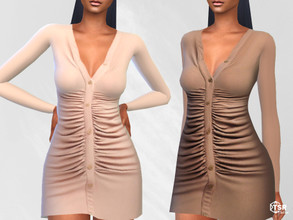 Sims 4 — Trendy Shirt Dresses by saliwa — Trendy Shirt Dresses 4swatches for casual wear