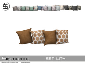 Sims 4 — Set Lith - Cushion 01 by Simenapule — Set Lith - Cushion 01. 7 colors.