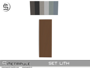 Sims 4 — Set Lith - 3d Wall Panel by Simenapule — Set Lith - 3d Wall Panel. 7 colors.