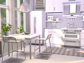 Sims 4 — Single Sim Kitchen - CC  by Flubs79 — here is a modern and bright kitchen for a single Sim 