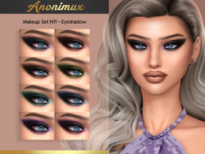Sims 4 — Makeup Set N11 - Eyeshadow  by Anonimux_Simmer — - 8 Shades - Compatible with the color slider - BGC - HQ -