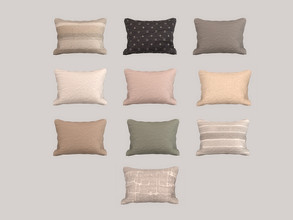 Sims 4 — MinimalSIM_Bedroom Hattie Pillow V.1 (for Sofa) by ung999 — Bedroom Hattie Pillows V.1 (for Sofa) Color Options