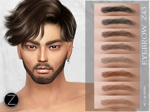 Sims 4 — EYEBROWS Z43 by ZENX — -Base Game -All Age -For Female -18 colors -Works with all of skins -Compatible with HQ