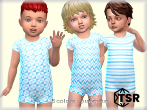 Sims 4 — Combidress Blue  by bukovka — Kombidress for boy, Toddler. Set independently, the new mesh mine included.