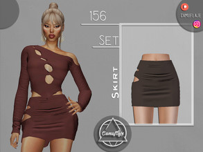 Sims 4 — SET 156 - Skirt by Camuflaje — Fashion elegant party set that includes skirt & blouse ** Part of a set ** *
