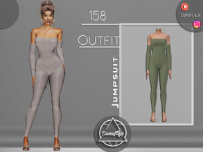 Sims 4 — OUTFIT 158 - Jumpsuit by Camuflaje — Fashion trendy jumpsuit * New mesh * Compatible with the base game * HQ *