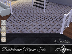Sims 4 — Basketweave Mosaic Tile by JCTekkSims — Created by JCTekkSims.