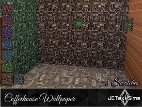 Sims 4 — Coffeehouse Wallpaper by JCTekkSims — Created by JCTekkSims.