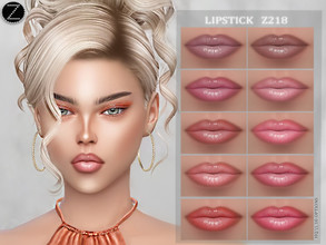 Sims 4 — LIPSTICK Z218 by ZENX — -Base Game -All Age -For Female -10 colors -Works with all of skins -Compatible with HQ