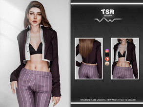 Sims 4 — WOVEN SET-248 (JACKET) BD756 by busra-tr — 10 colors Adult-Elder-Teen-Young Adult For Female Custom thumbnail