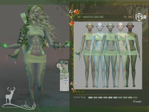 Sims 4 — HAMADRYAD SKIN PAINT by DanSimsFantasy — This painting is placed on the skin of the sims, so you can give your
