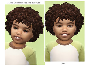 Sims 4 — Angelo Hairstyle for Toddler by -Merci- — New Maxis Match Hairstyle for Sims4. -For toddler. -Base Game