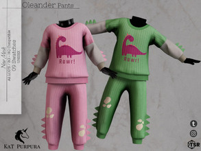 Sims 4 — Oleander Pants by KaTPurpura — Dinosaur themed fleece fabric pants