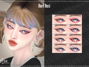 Sims 4 — Duel Dust Eyeshadow by Kikuruacchi — - It is suitable for Female and Male. ( Teen to Elder ) - 8 swatches - HQ