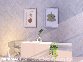 Sims 4 — MinimalSIM Botanical Picture Set by nolcanol — MinimalSIM Botanical Picture For Sideboard read