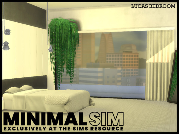 Sims 4 — MinimalSIM Bedroom Lucas by Angela — MinimalSIM Bedroom Lucas a new minimal Bedroom for your Sims. This set