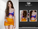 Sims 4 — CLOTHES SET-251 (TOP) BD764 by busra-tr — 8 colors Adult-Elder-Teen-Young Adult For Female Custom thumbnail