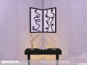 Sims 4 — MinimalSIM Smoke Art Set by nolcanol — MinimalSIM Smoke Art Paintings
