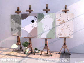 Sims 4 — MinimalSIM Splatter Art Set by nolcanol — MinimalSIM Splatter Art Paintings