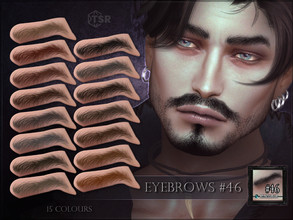 Sims 4 — Eyebrows #46 by RemusSirion — Bushy thick eyebrows #46 eyebrow category 15 colours all ages and genders custom
