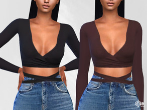 Sims 4 — Marrie Long Sleeve Tops by saliwa — Marrie Long Sleeve Tops 4 swatches