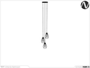 Sims 3 — Orlando Industrial Ceiling Lamp Medium by ArtVitalex — Bathroom Collection | All rights reserved | Belong to
