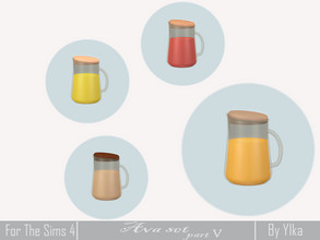 Sims 4 — Ava set part V Kitchen - jug of juice by Ylka — Has 4 colors. You can see all the colors in the photo above.