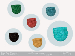 Sims 4 — Ava set part V Kitchen - plates by Ylka — Has 6 colors. You can see all the colors in the photo above.