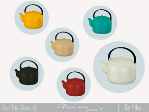 Sims 4 — Ava set part V Kitchen - teapot by Ylka — Has 6 colors. You can see all the colors in the photo above.