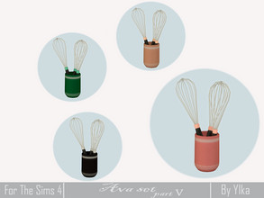 Sims 4 — Ava set part V Kitchen - whisks by Ylka — Has 4 colors. You can see all the colors in the photo above.