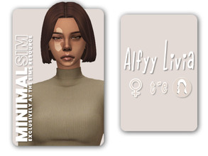 Sims 4 — [MinimalSim] Livia Hairstyle by Alfyy — Alfyy Livia Hairstyle *Part of the MinimalSim! Collab* You can support