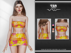 Sims 4 — FLORAL SET-250 (TOP) BD760 by busra-tr — 6 colors Adult-Elder-Teen-Young Adult For Female Custom thumbnail