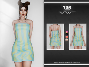 Sims 4 — WAVY DRESS BD762 by busra-tr — 8 colors Adult-Elder-Teen-Young Adult For Female Custom thumbnail -Compatible