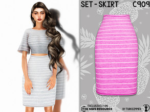 Sims 4 — Set-Skirt C909 by turksimmer — 8 Swatches Compatible with HQ mod Works with all of skins Custom Thumbnail New
