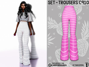 Sims 4 — Set-Trousers C910 by turksimmer — 8 Swatches Compatible with HQ mod Works with all of skins Custom Thumbnail New