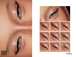 Sims 4 — Smokey Eyeliner | N115 by cosimetic — - Female - 10 Swatches. - 10 Custom thumbnail. - You can find it in the