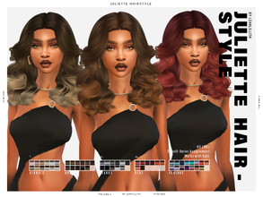Sims 4 — [PATREON] Juliette Hairstyle by Leah_Lillith — Juliette Hairstyle All LODs Smooth bones Custom CAS thumbnail