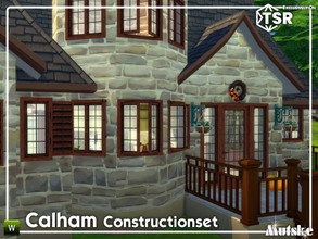 Sims 4 — Calham Construstion Part 2 by Mutske — This set is inspired on an English cottage. The windowsills have extra