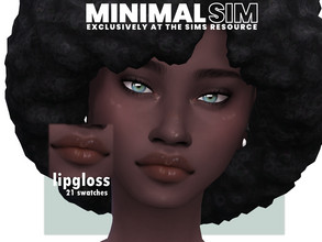 Sims 4 — MinimalSIM Chai Tea Lipgloss by Sagittariah — base game compatible 21 swatches properly tagged enabled for all