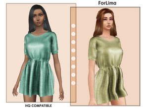 Sims 4 — LimaDress1 by ForLima — 8 Colors HQ Compatible All LOD's New Mesh Custom Thumbnail