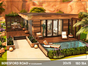 Sims 4 — Beresford Road (NO CC) by xogerardine — Modern desert house with patio! I know, it's autumn already, but let's