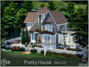 Sims 4 — Pretty House (No CC!) by nobody13922 — A nice, cozy family home built somewhere in the countryside. Surrounded